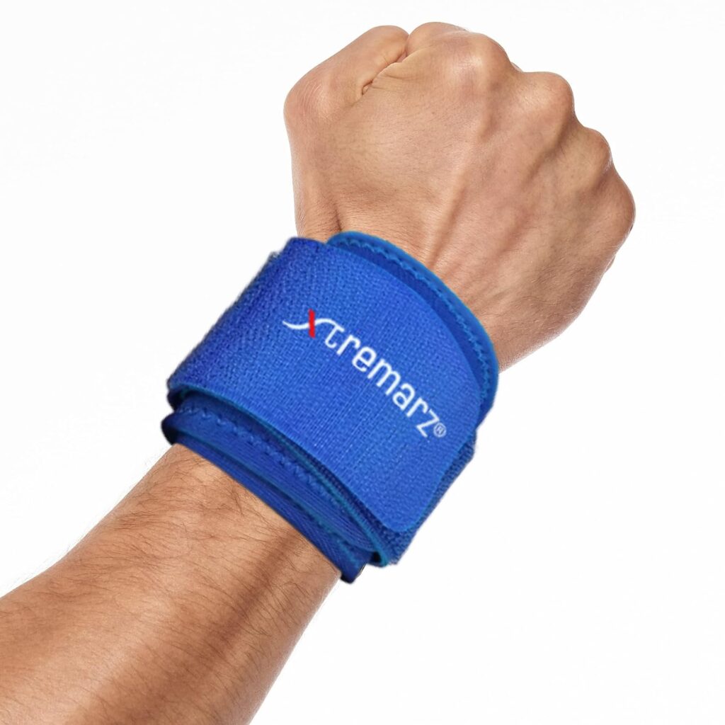 XTREMARZ Wrist Compression Strap Blue - Premium Support for Wrist Health and Performance